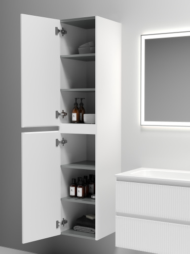 Шкаф-пенал Sancos SNOB T PSNT35W 35х35х165 подвесной цвет белый - фото 2